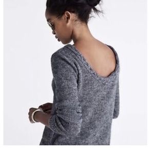 Madewell et Sezane mohair neck detail sweater, size M